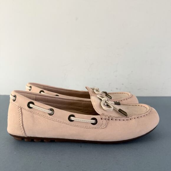 Vionic Honor Virginia Light Pink Slip On Comfort Boat Shoe Moccasin Loafers - Picture 4 of 10